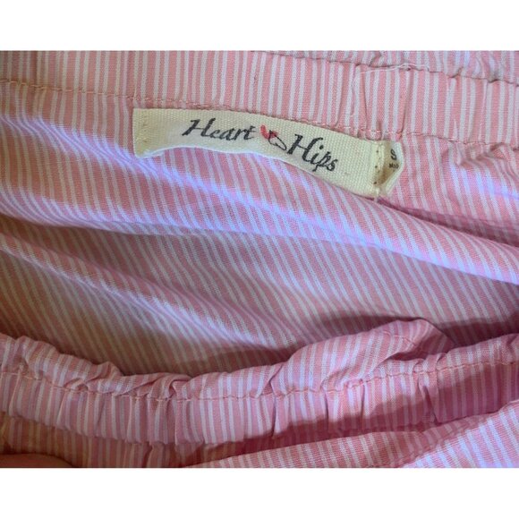 Pink & White Striped Off-Shoulder Blouse By Heart & Hips  S - Picture 4 of 5